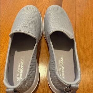 Skechers Light Gray Mesh Slip-Ons